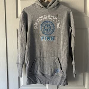 Vintage - Victoria’s Secret PINK Tunic Embroidered Logo Hoodie - XS